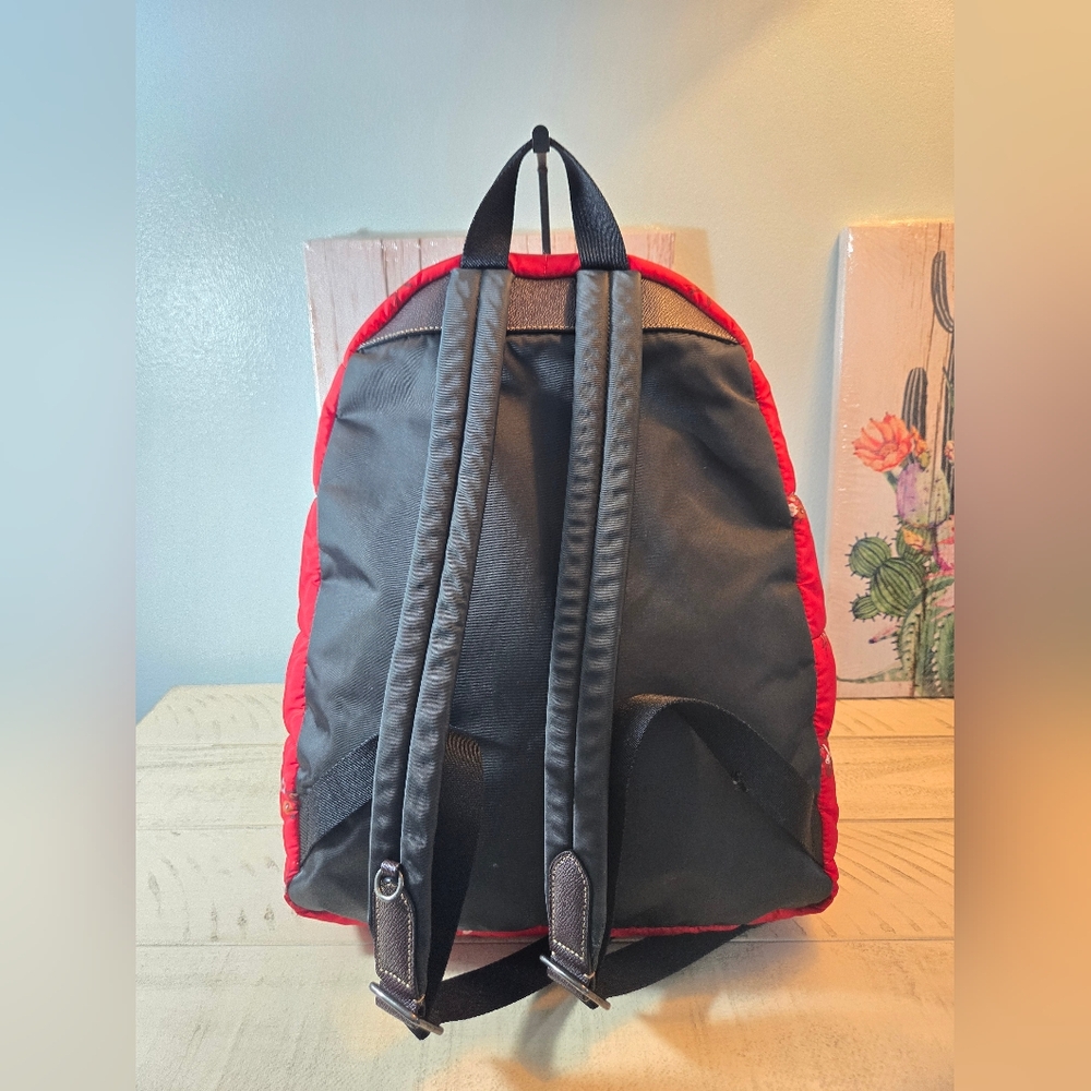 Coach Red Floral Backpack - Picture 7 of 16